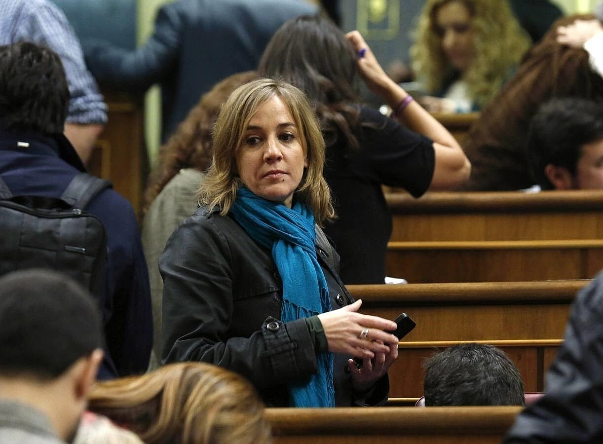 La diputada de Podemos Tania Sánchez en el hemiciclo. 
