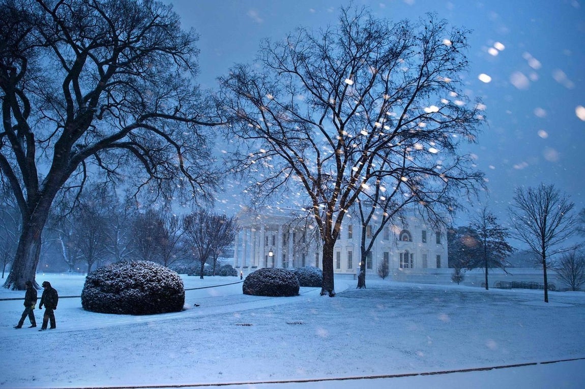 La tormenta ha alterado el ritmo habitual de la vida en Washington. 