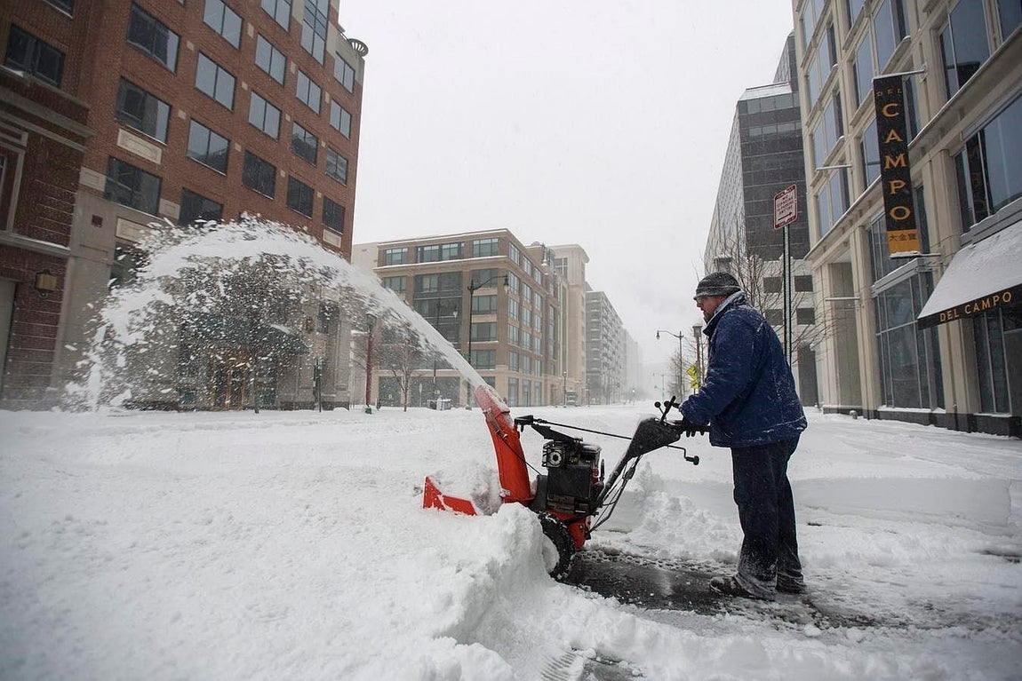 La tormenta ha alterado el ritmo habitual de la vida en Washington. 