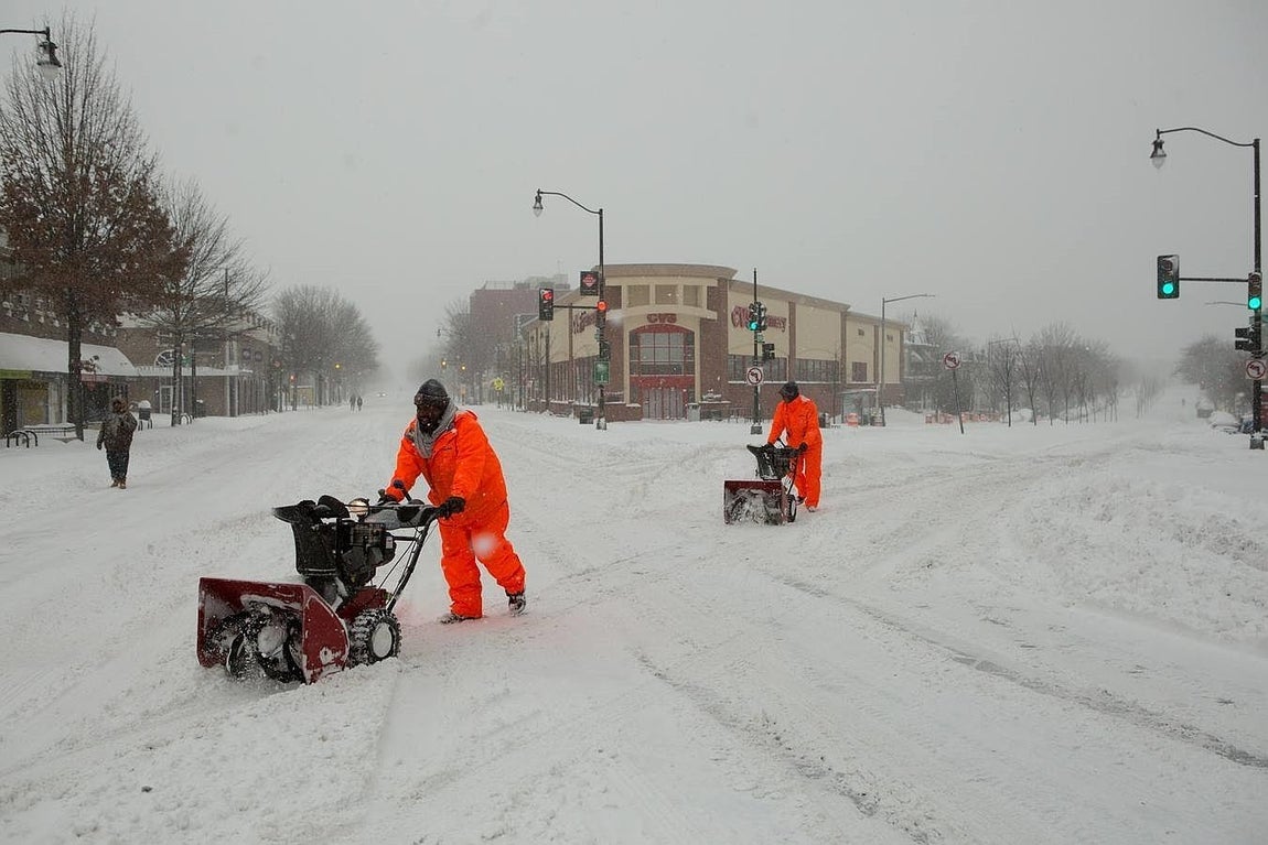 La tormenta ha alterado el ritmo habitual de la vida en Washington. 