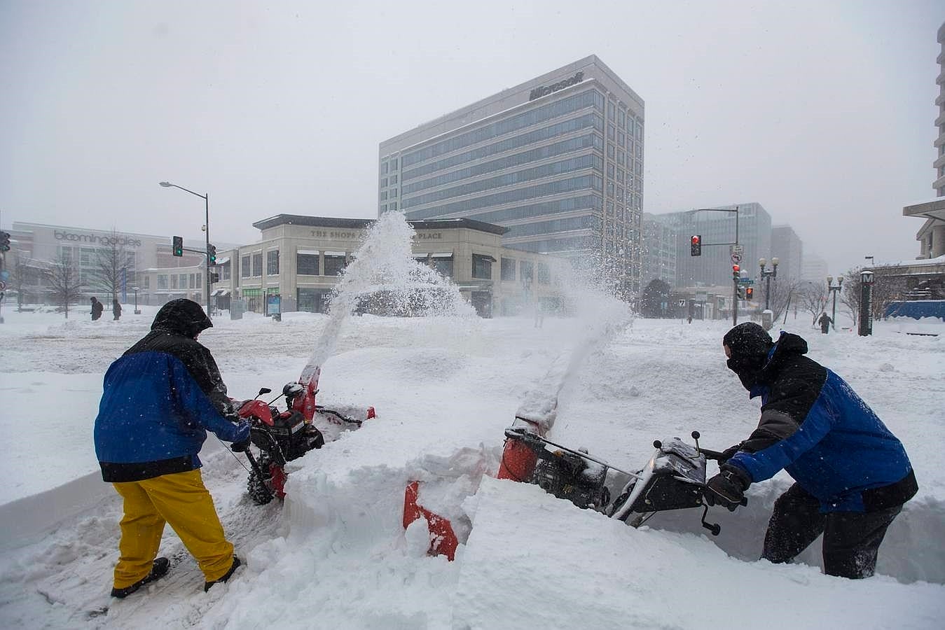 La nieve ha anegado los principales enclaves de Washington. 