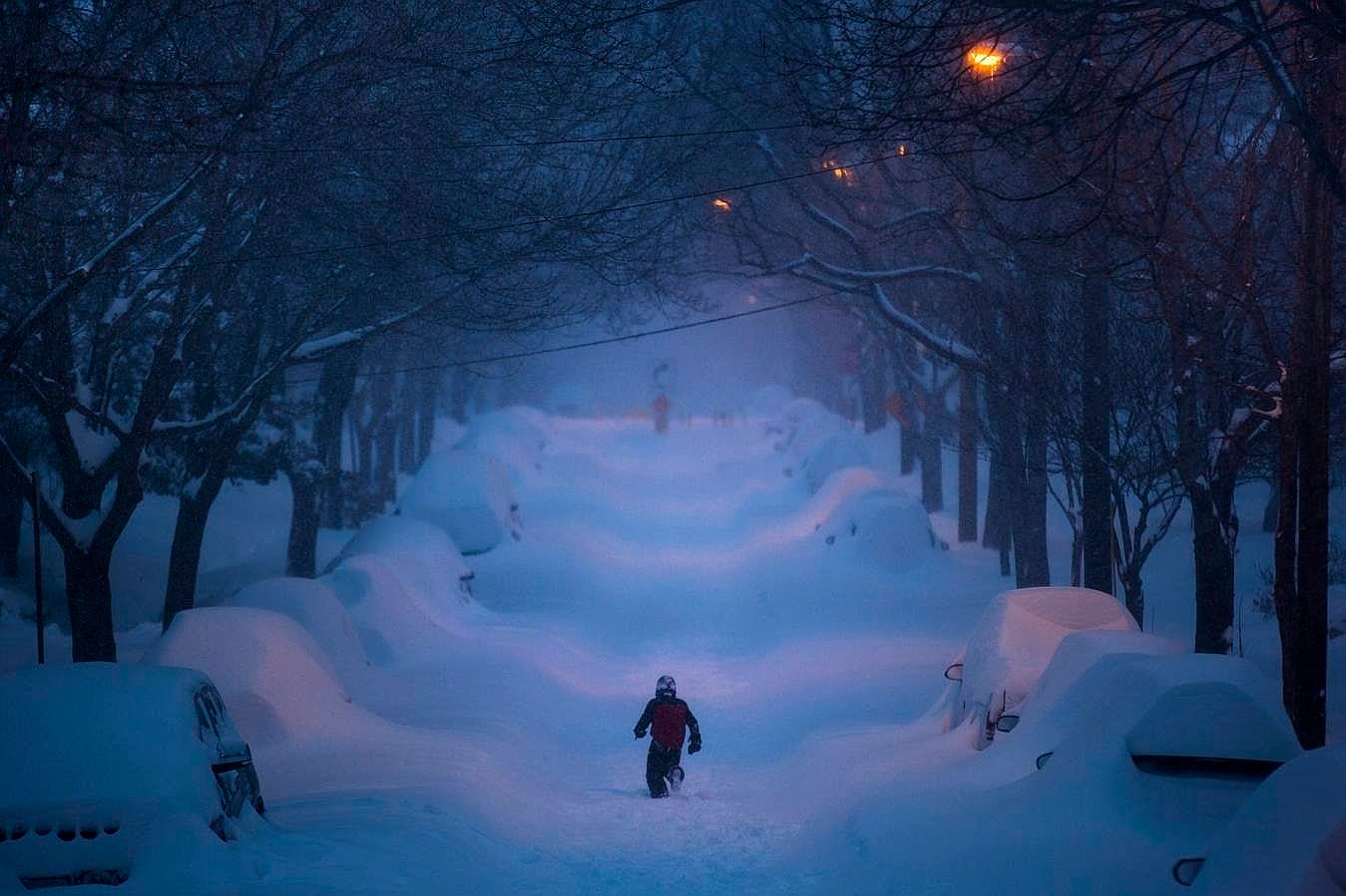 La nieve ha anegado los principales enclaves de Washington. 