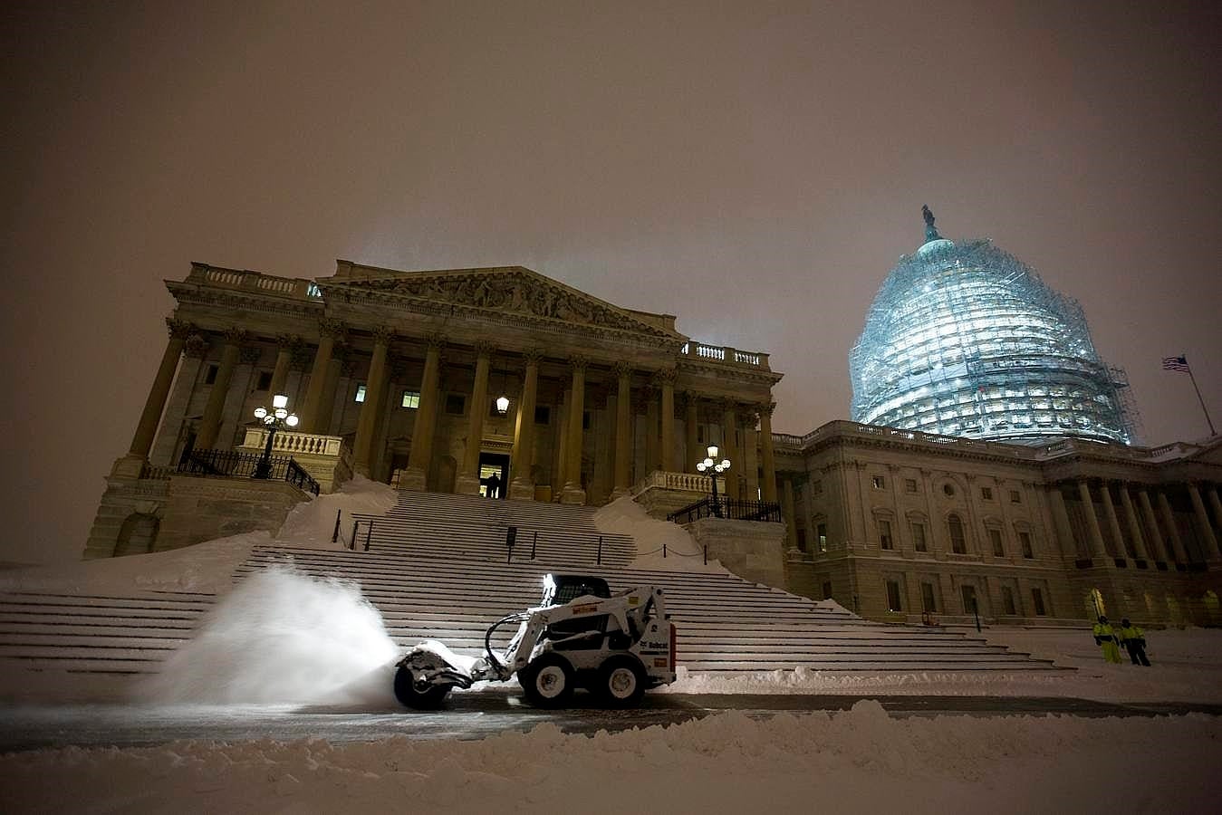 La nieve ha anegado los principales enclaves de Washington. 