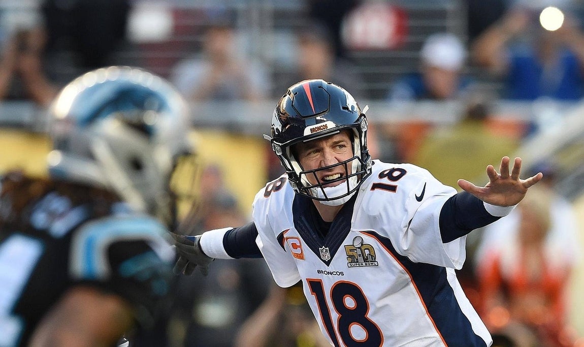 Payton Manning en su último partido. 