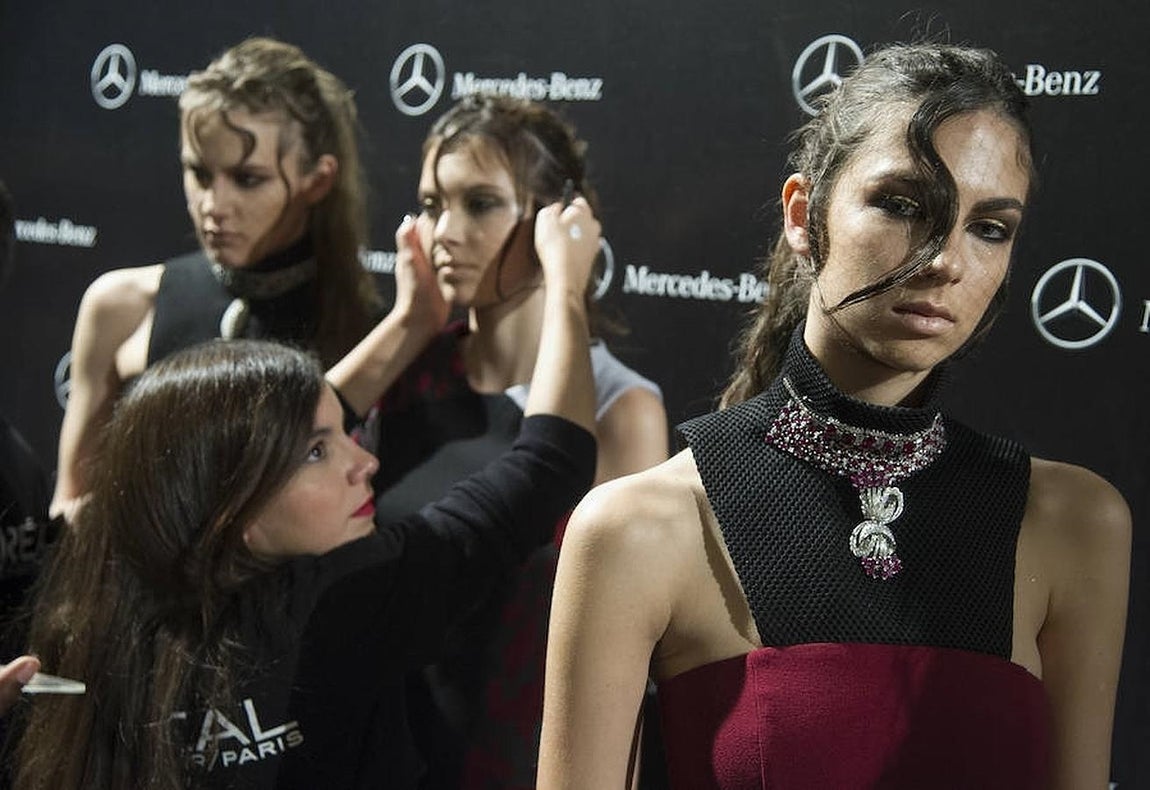 Desfile del diseñador Alvarno. 