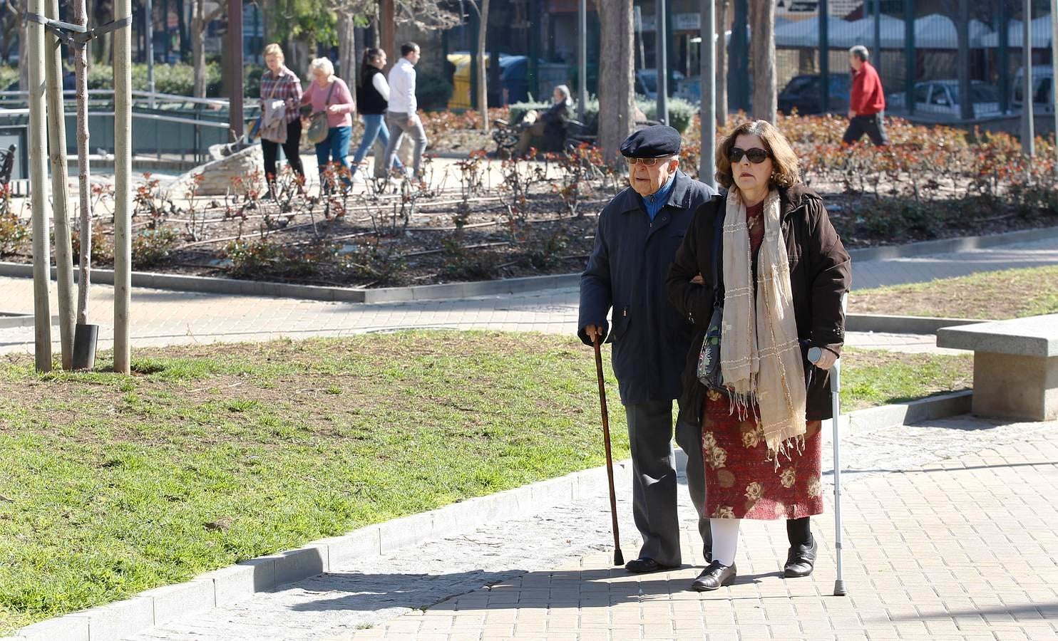 Un parque con más abuelos que niños