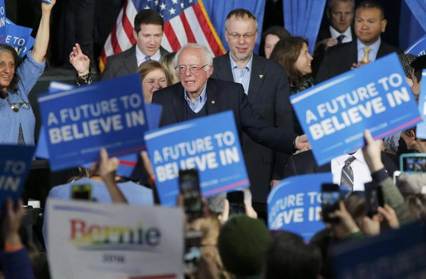 Bernie Sanders, en su discurso en Vermont, su estado