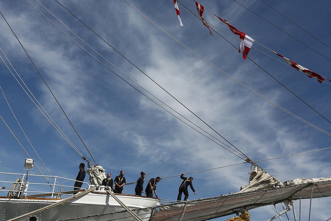 El buque escuela Juan Sebastián de Elcano, en Cádiz