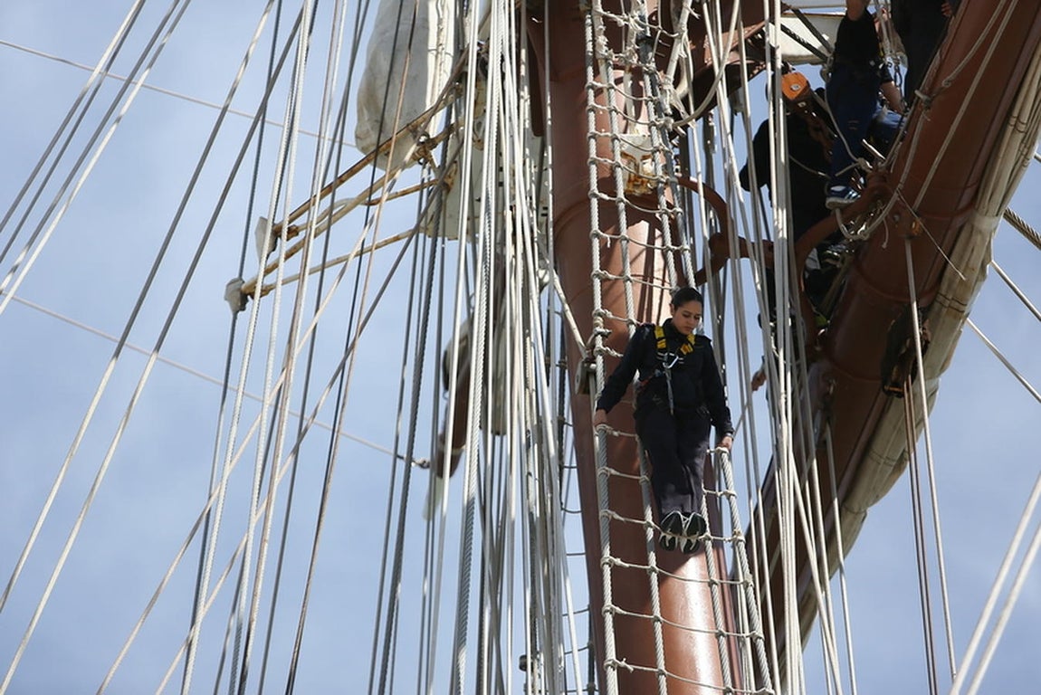 El buque escuela Juan Sebastián de Elcano, en Cádiz
