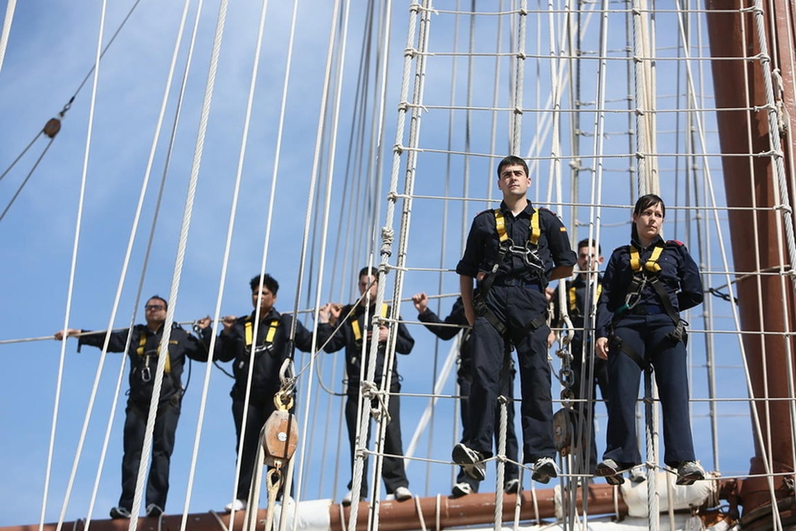 El buque escuela Juan Sebastián de Elcano, en Cádiz
