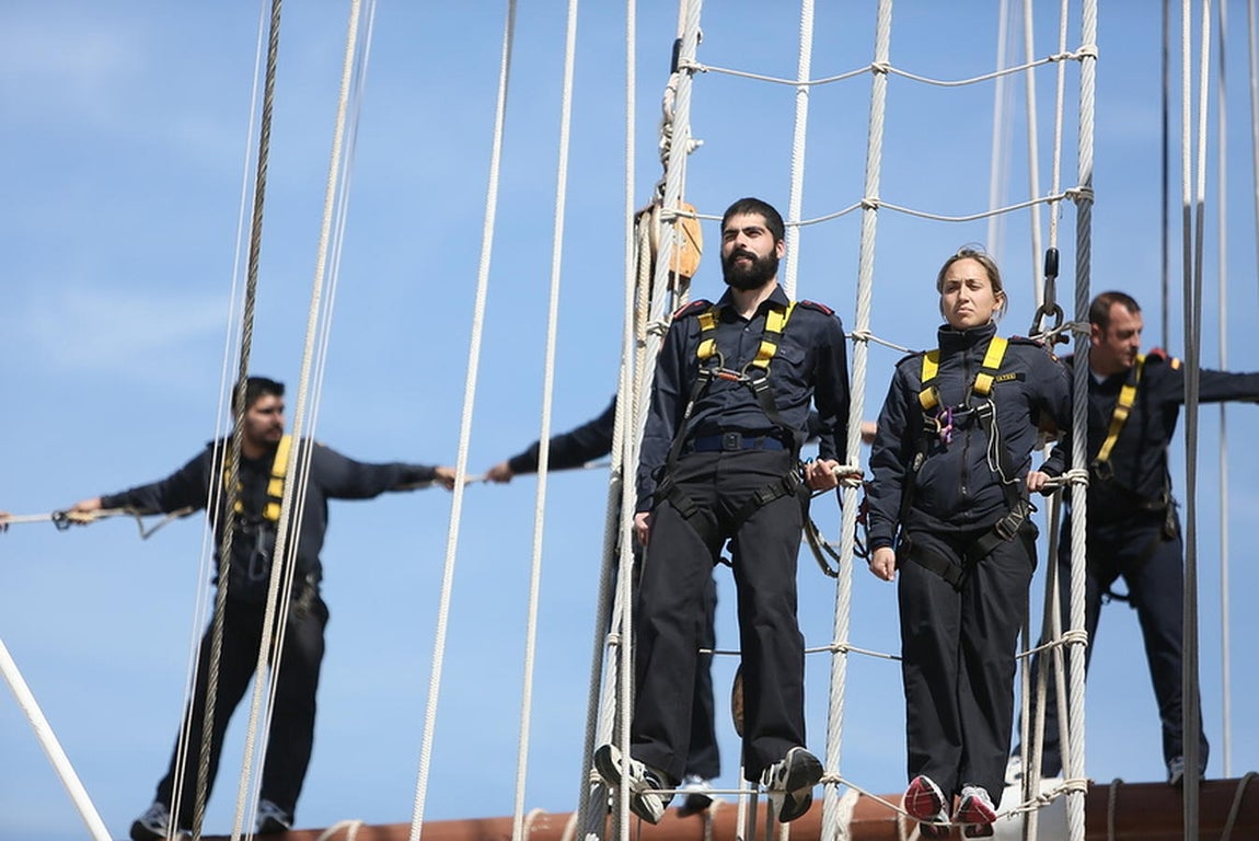 El buque escuela Juan Sebastián de Elcano, en Cádiz
