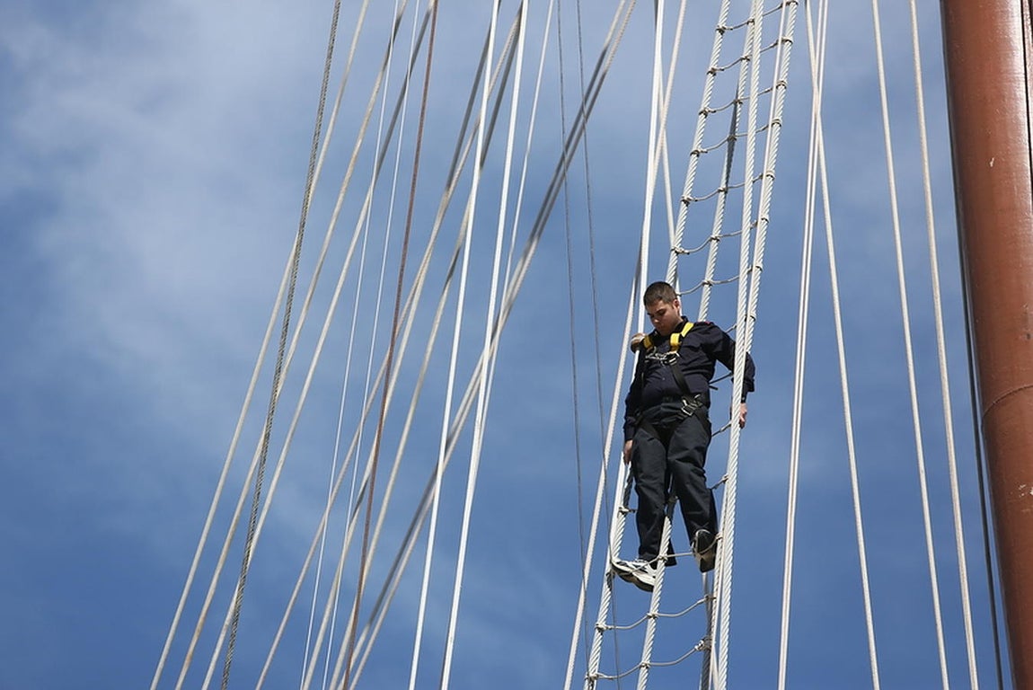 El buque escuela Juan Sebastián de Elcano, en Cádiz
