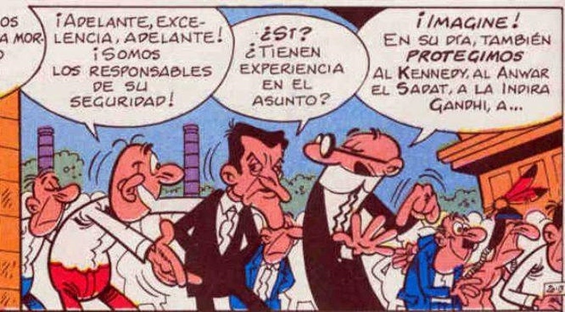 Adolfo Suárez, al cuidado de los agentes de la T.I.A.. 