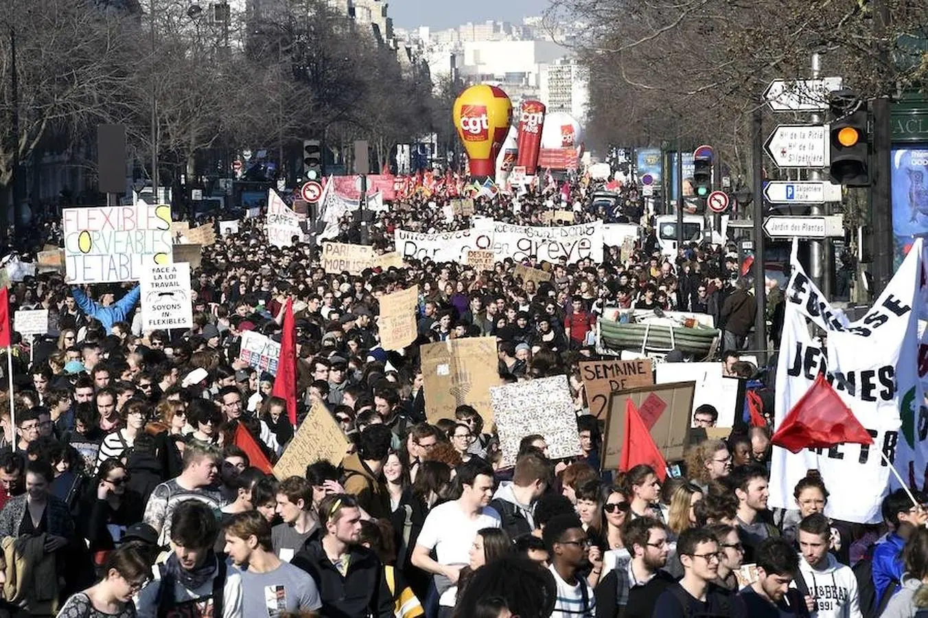 Manifestación estudiantil este jueves en París contra la reforma laboral