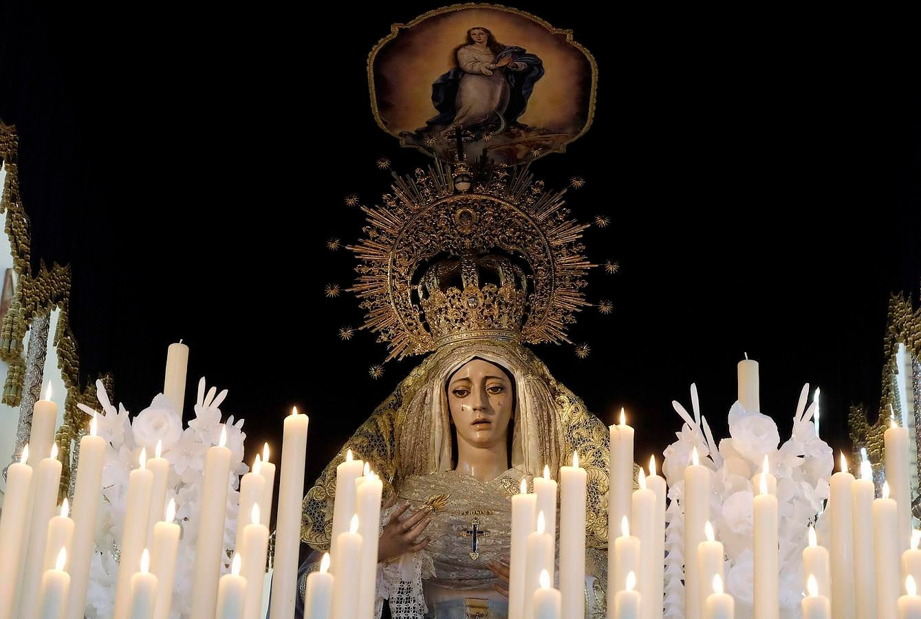 Primer plano de la Virgen de la Purísima Concepción de Alcosa