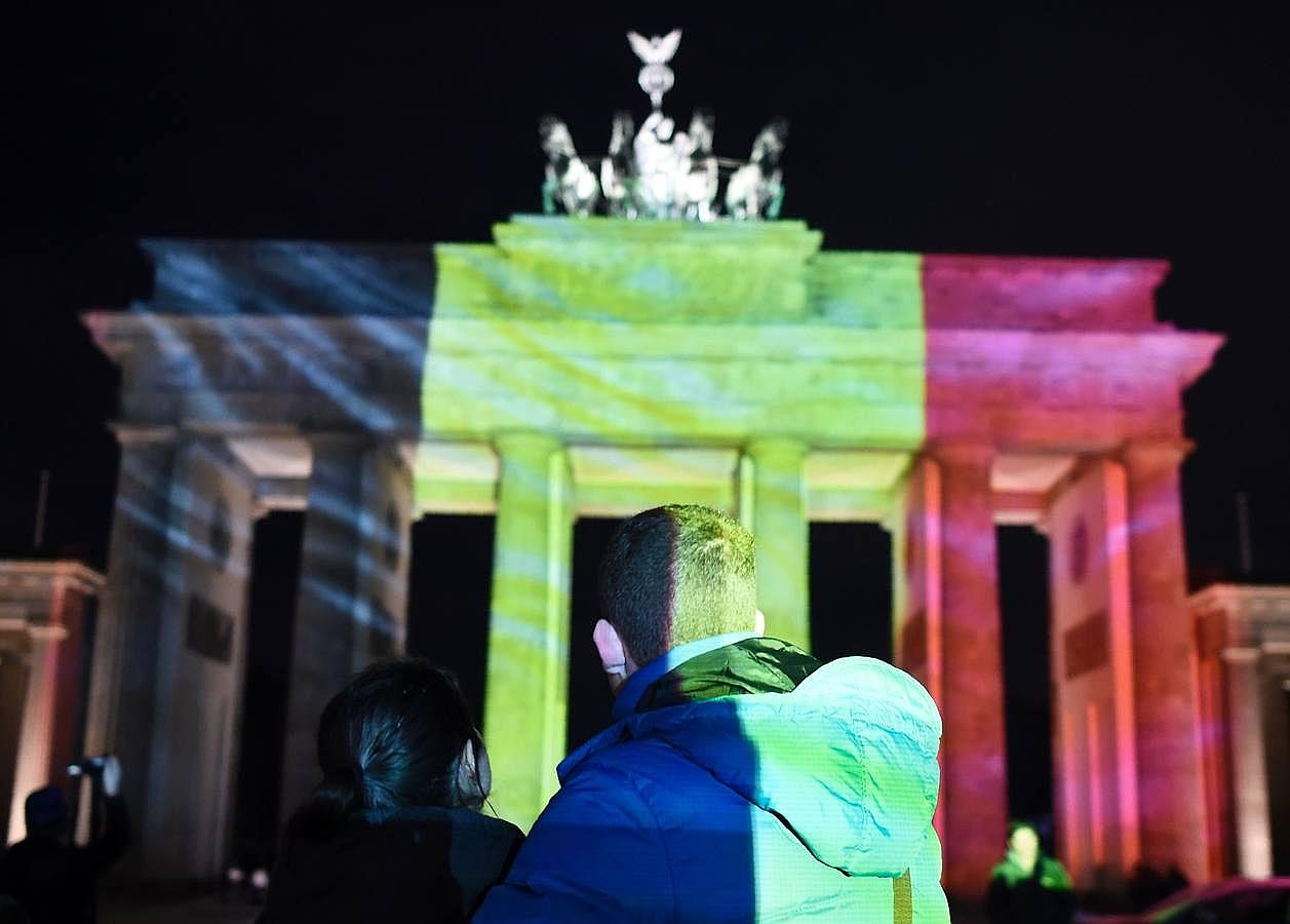 La puerta de Brandemburgo, en Berlín. 