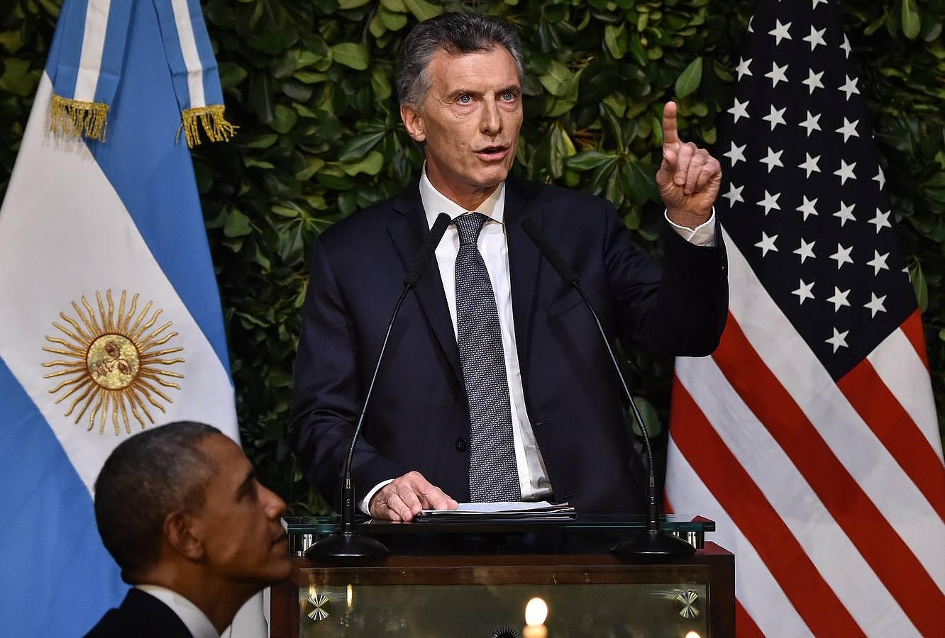 Mauricio Macri, en el discurso que ofreció en la cena de gala