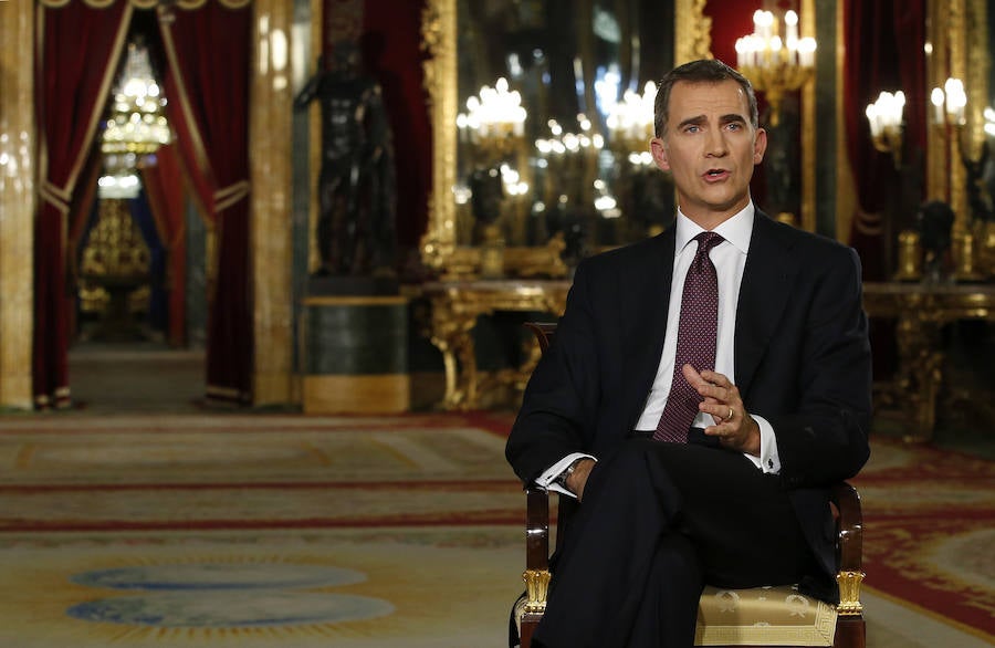 El discurso del Rey. Felipe VI reclamó una «política de diáologo y compromiso» en su discurso de Navidad