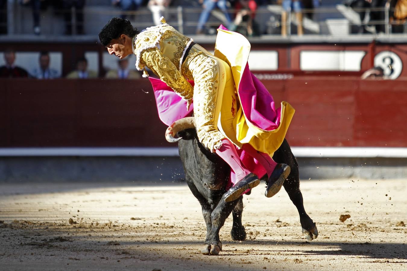 Fandiño, en una espeluznante voltereta. 