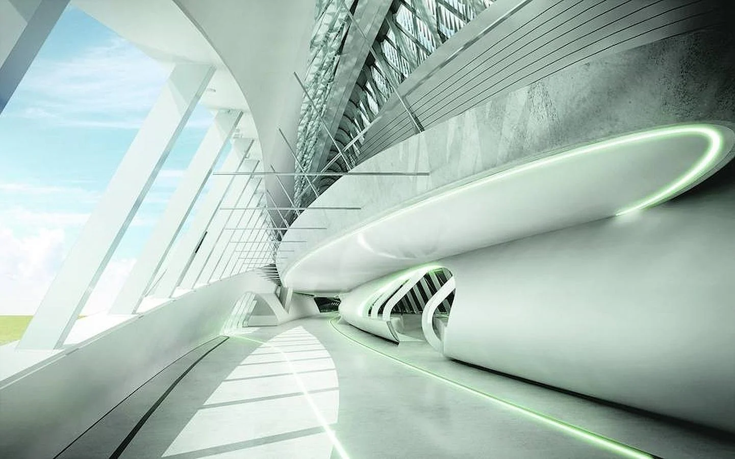 El pabellón puente diseñado por Hadid para la Expo Zaragoza