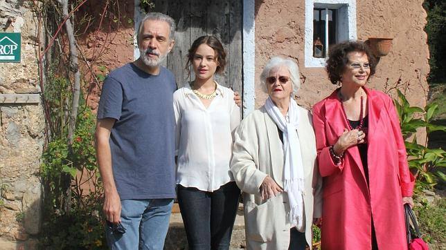 Fernando Trueba, Aída Folch, Chus Lampreave y Claudia Cardinale
