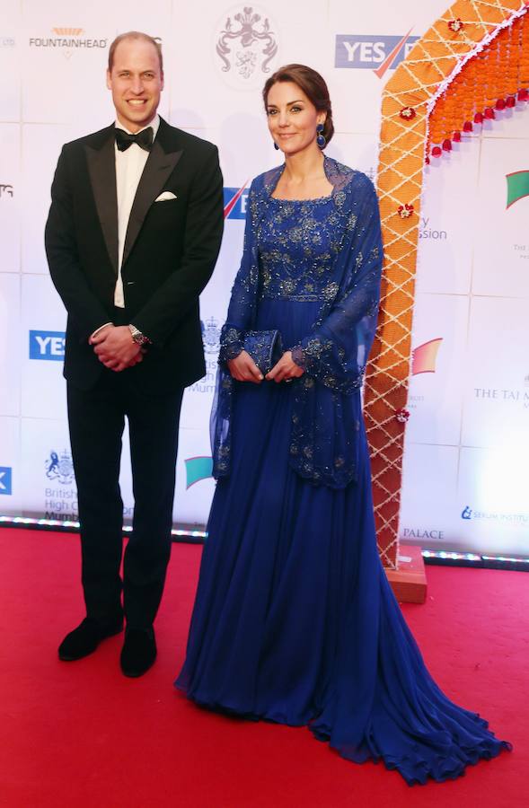 Guillermo y Catalina de Cambridge en la gala benéfica inspirada en Bollywood. 