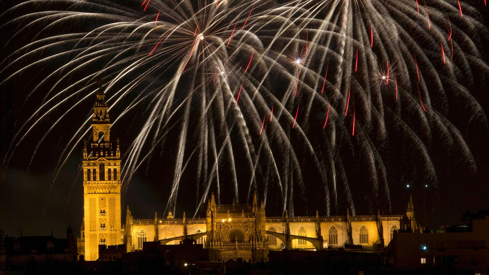 Los fuegos artificiales, desde el cielo y la tierra