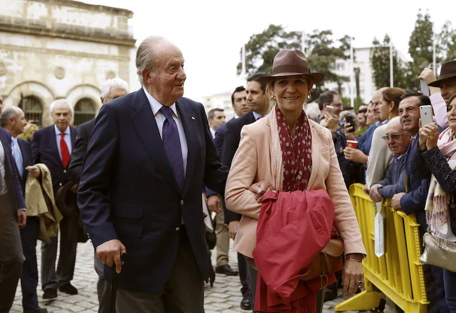 El rey Juan Carlos y la infanta Elena