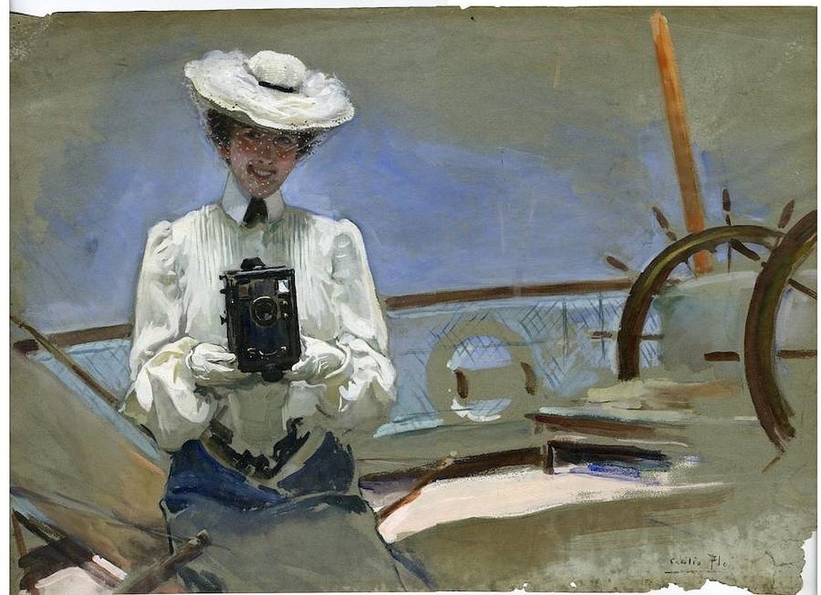 Mejor que una foto. Ilustración Cecilio Pla Gallardo, 1903