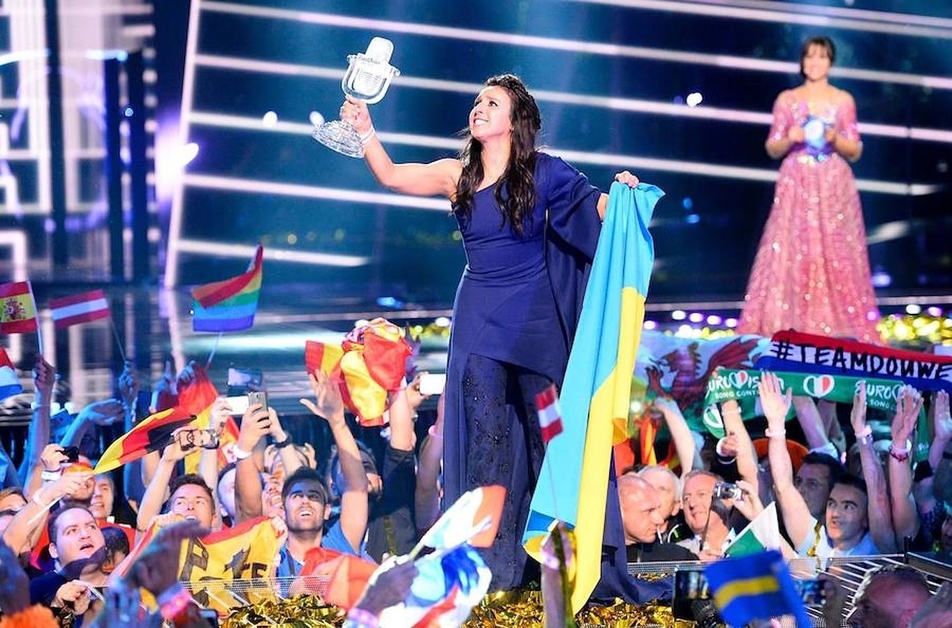 La ganadora ucraniana, Jamala. 