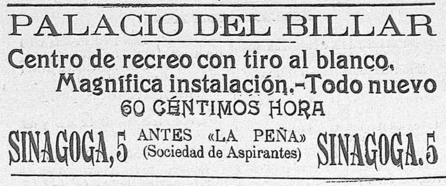 Anuncio aparecido en la prensa toledana en 1914. 