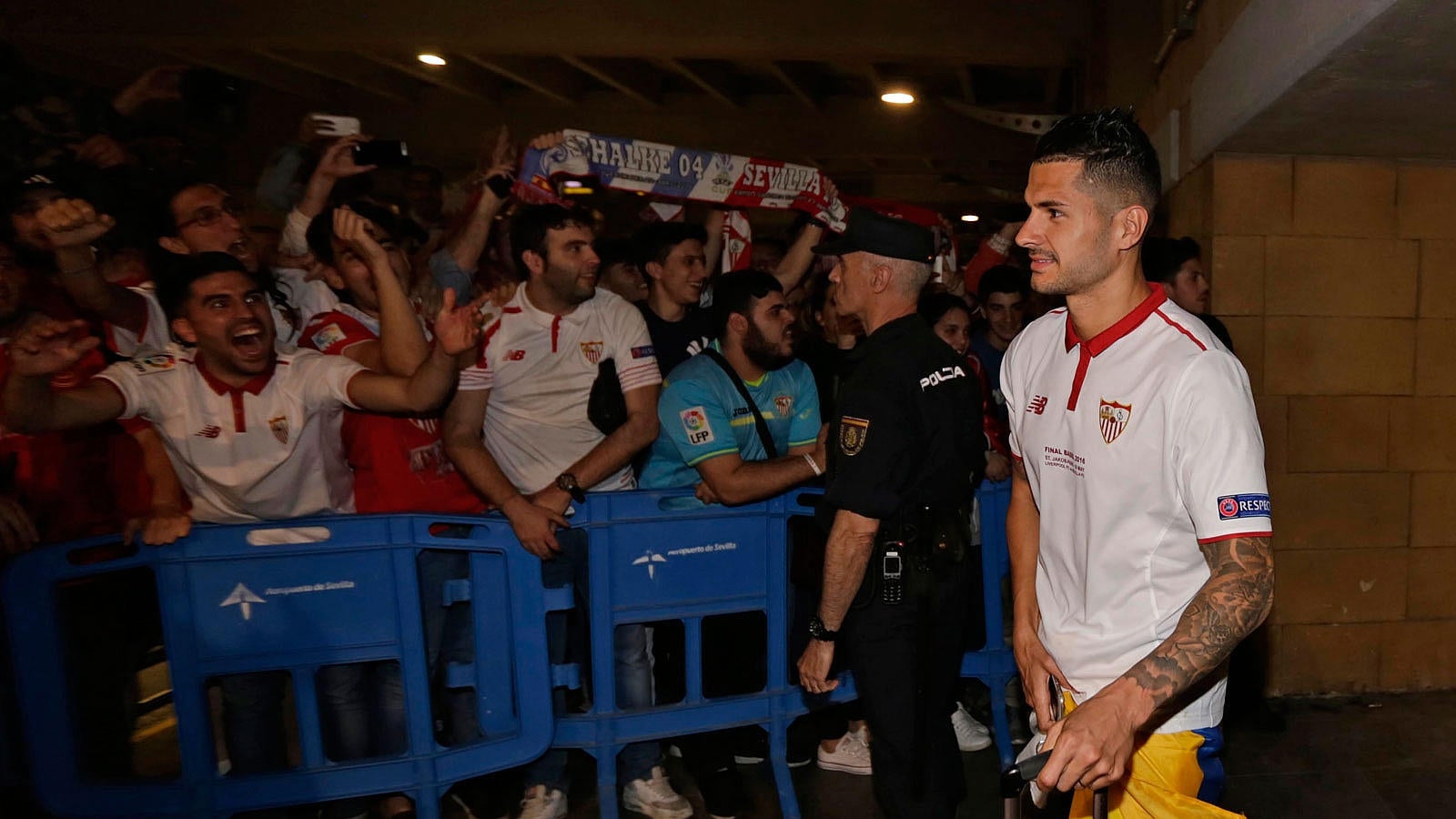 El Sevilla llega a la ciudad con la Europa League