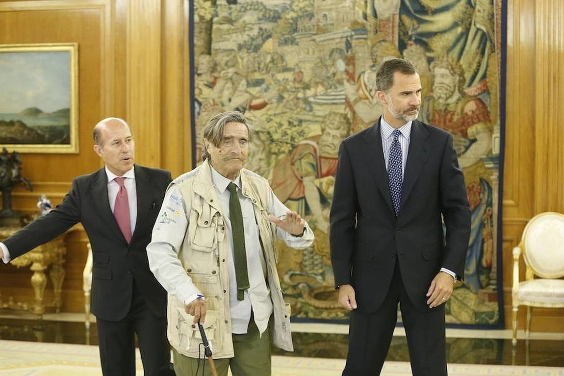 Con el Rey en julio de 2015. 