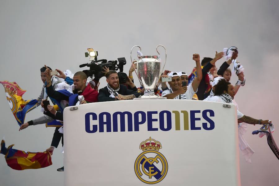 Así celebró el Real Madrid la Undécima en Cibeles