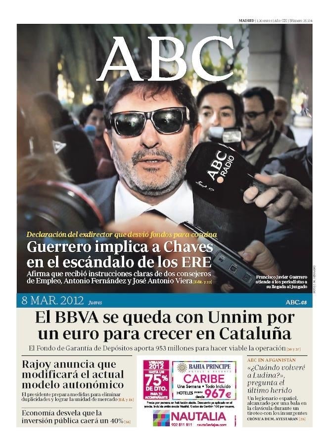 8 de marzo. Guerrero implica a Chaves en el escándalo de los ERE