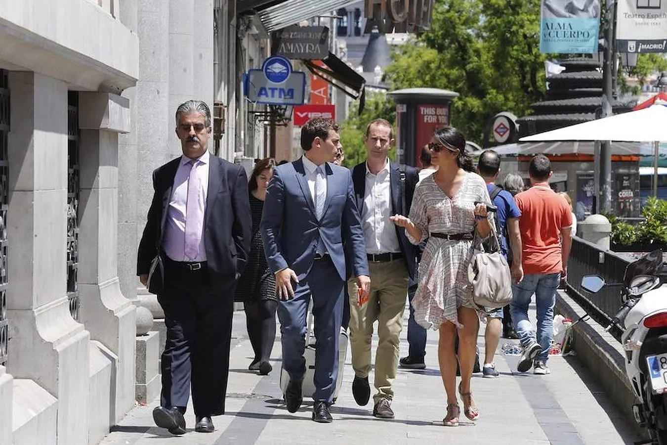 El líder de Ciudadanos, a su llegada al Casino de Madrid, donde se celebra el Foro ABC