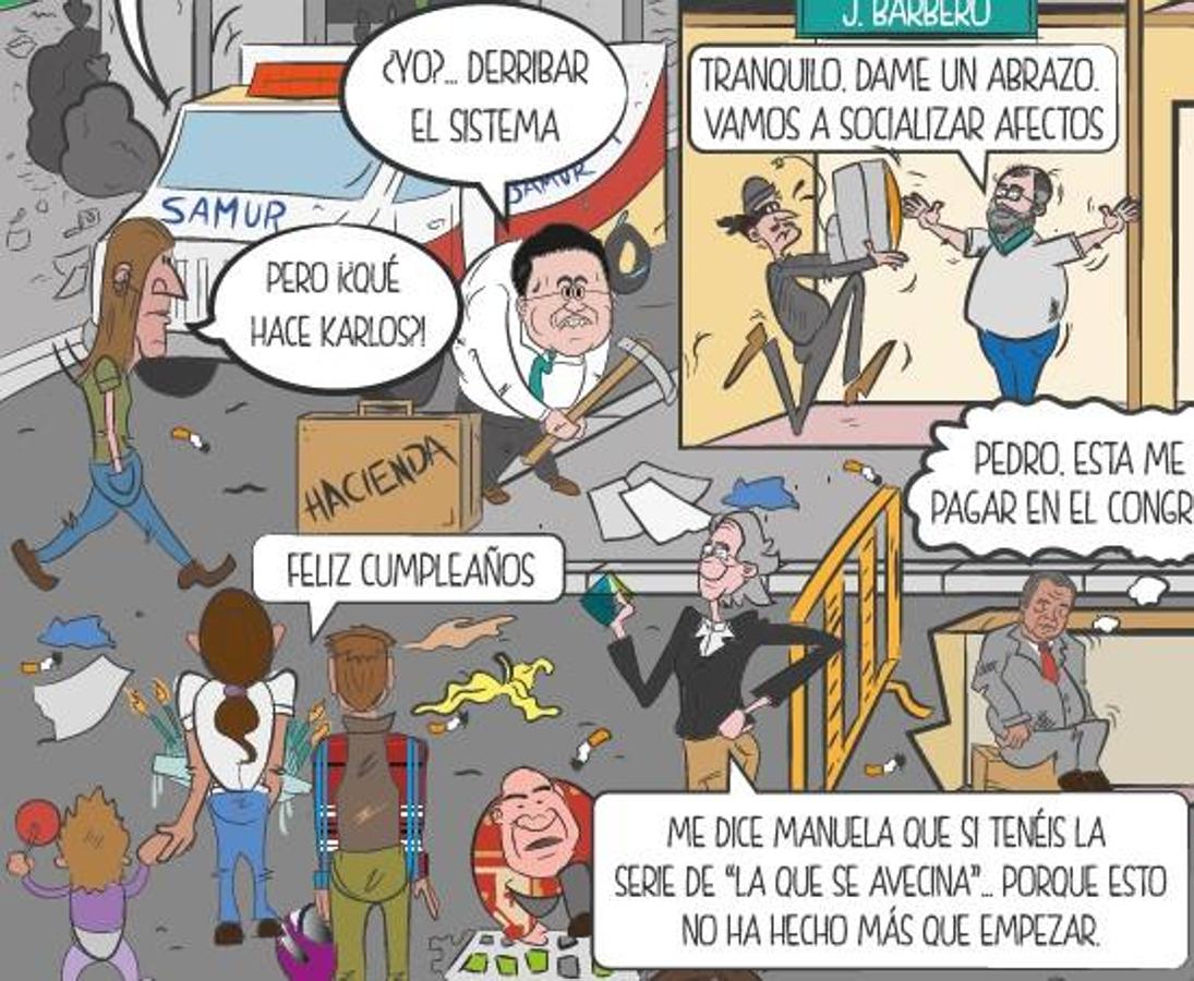 6. Viñeta sobre Pablo Iglesias y Javier Barbero