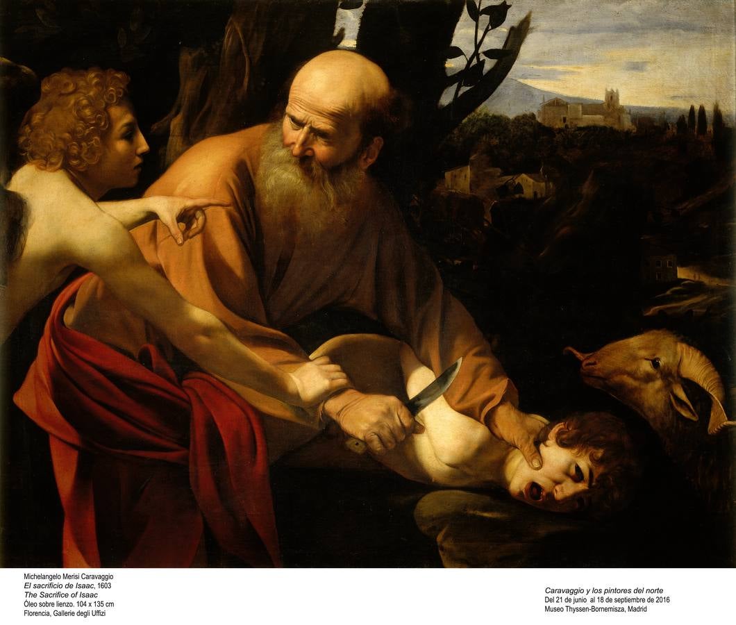 «El sacrificio de Isaac», de Caravaggio. 