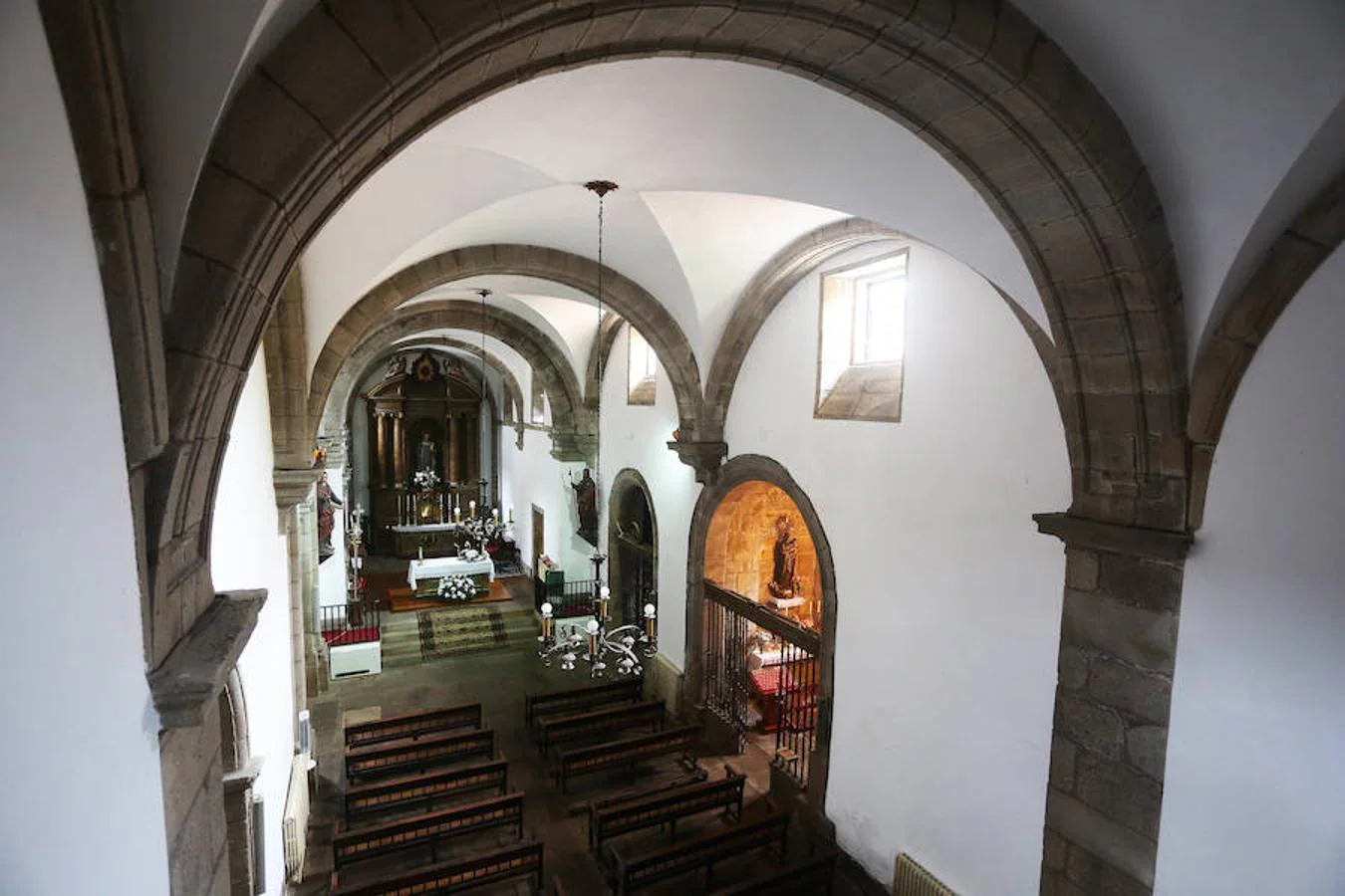 La nave de Santa María Salomé, la única iglesia en España dedicada a la madre del Apóstol