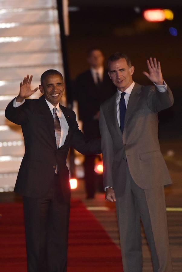 Las mejores imágenes de la llegada de Barack Obama a Madrid