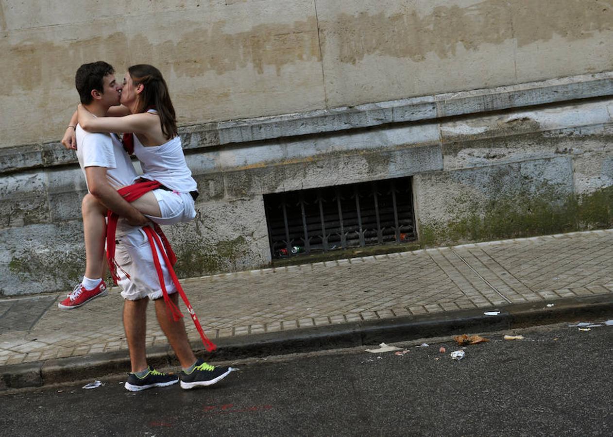 Las mejores imágenes del cuarto día de encierros en Pamplona