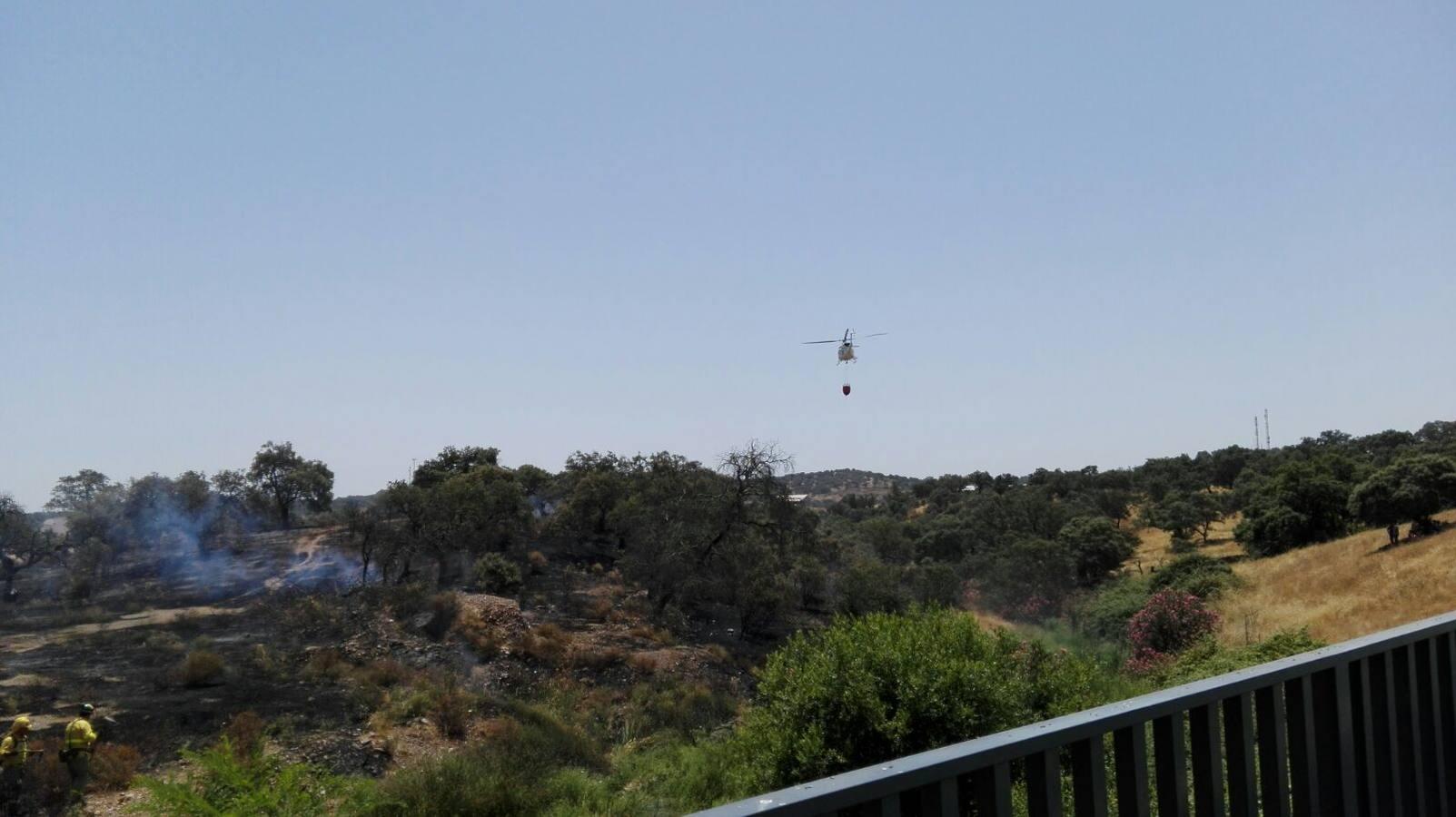 Un incendio de pastos obliga a desalojar la piscina del Ronquillo