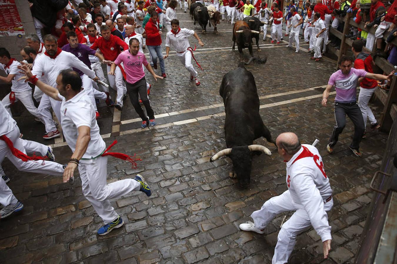 Séptimo encierro de Sanfermines en imágenes