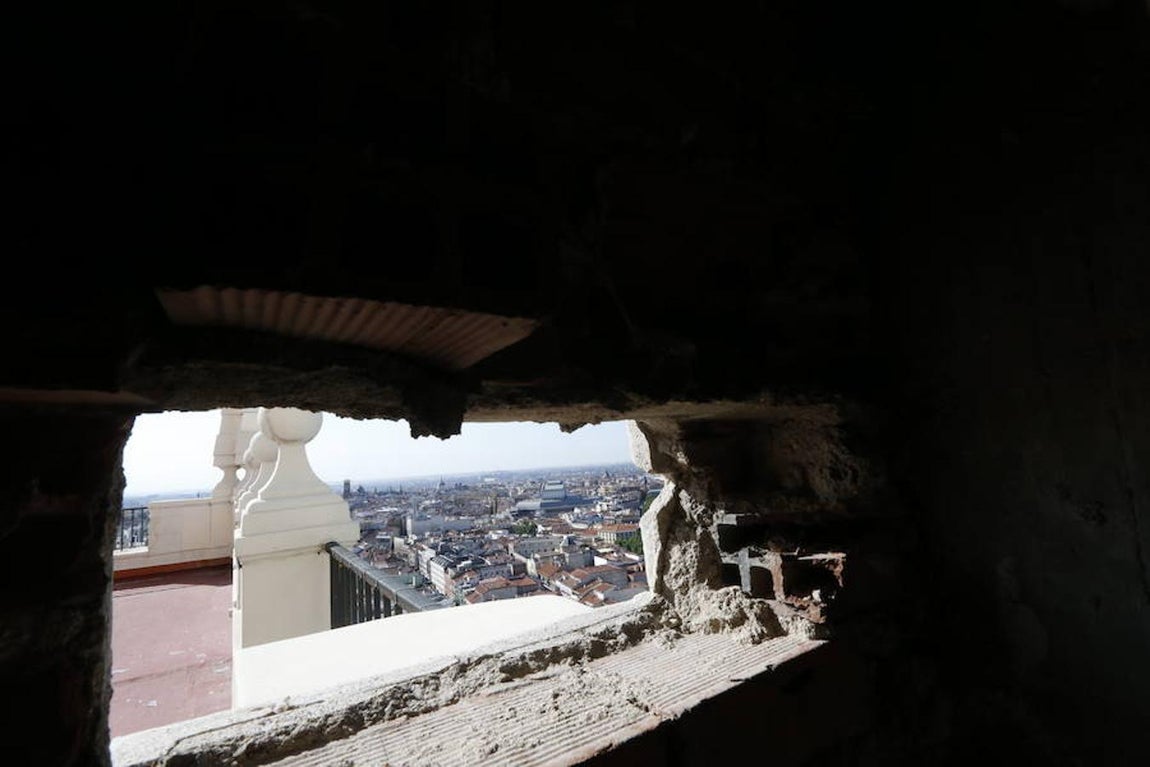 Así está actulmente el interior de esta emblemática construcción madrileña. 