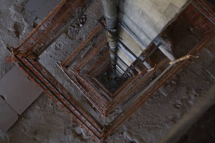 Así está actulmente el interior de esta emblemática construcción madrileña. 