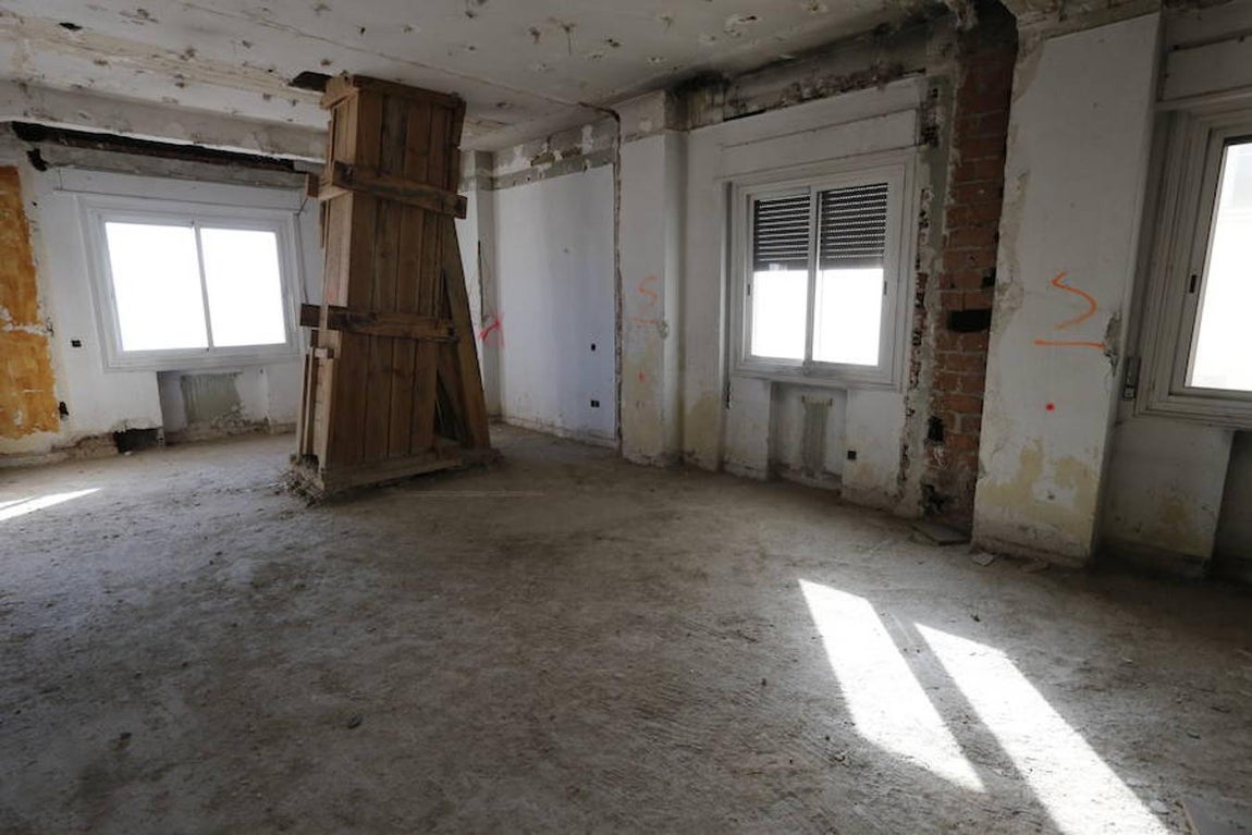 Así está actulmente el interior de esta emblemática construcción madrileña. 