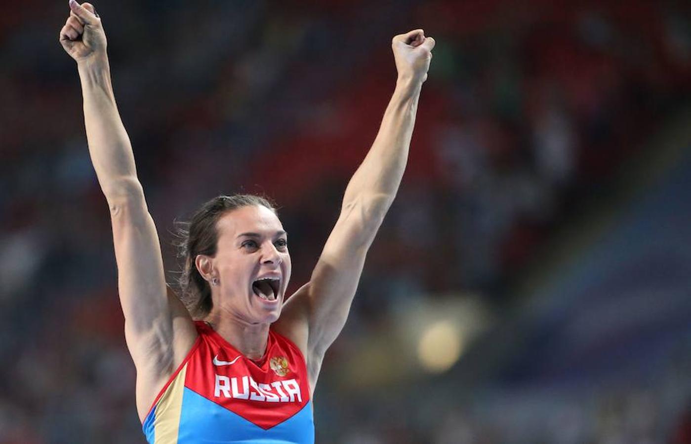 Yelena Isinbáyeva: atleta especializada en el salto con pértiga. A sus 34 años, ostenta tres oros mundiales. 