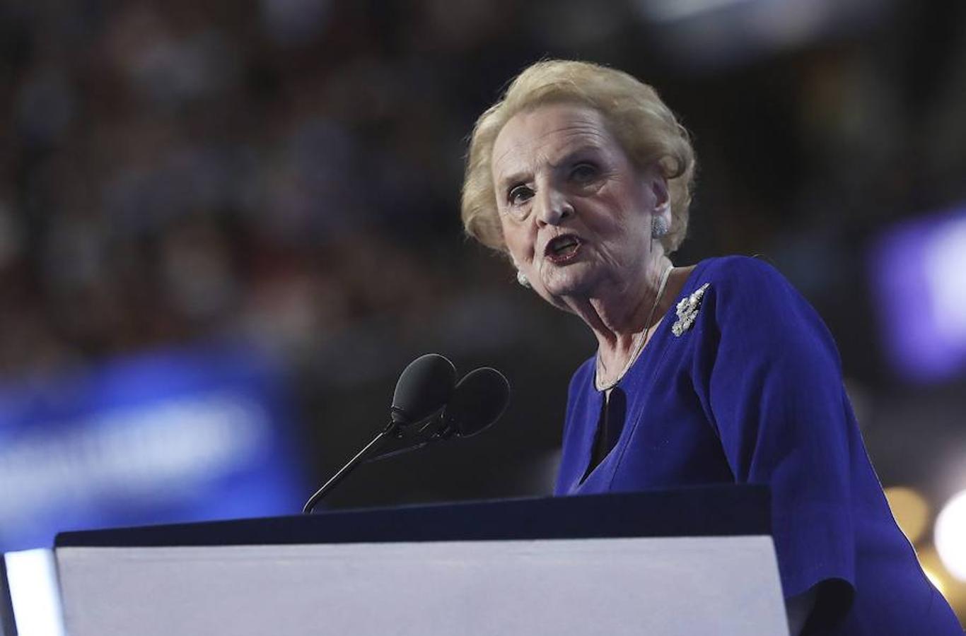 Segunda jornada de la convención del Partido Demócrata. La ex secretaria de Estado, Madeleine Albright