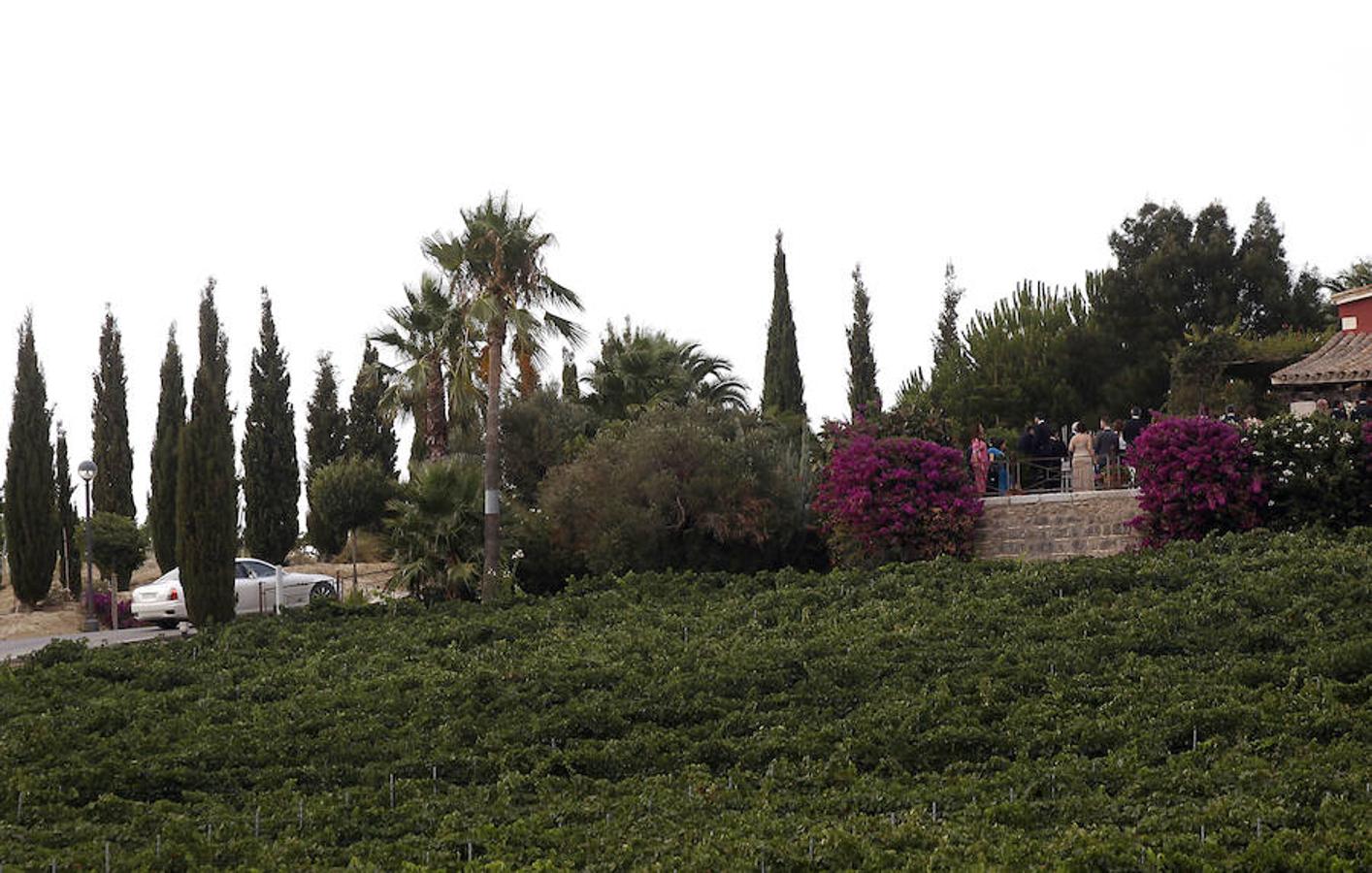 El coche de la novia se adentra en la finca, donde esperaban varios invitados. J. M. SERRANO