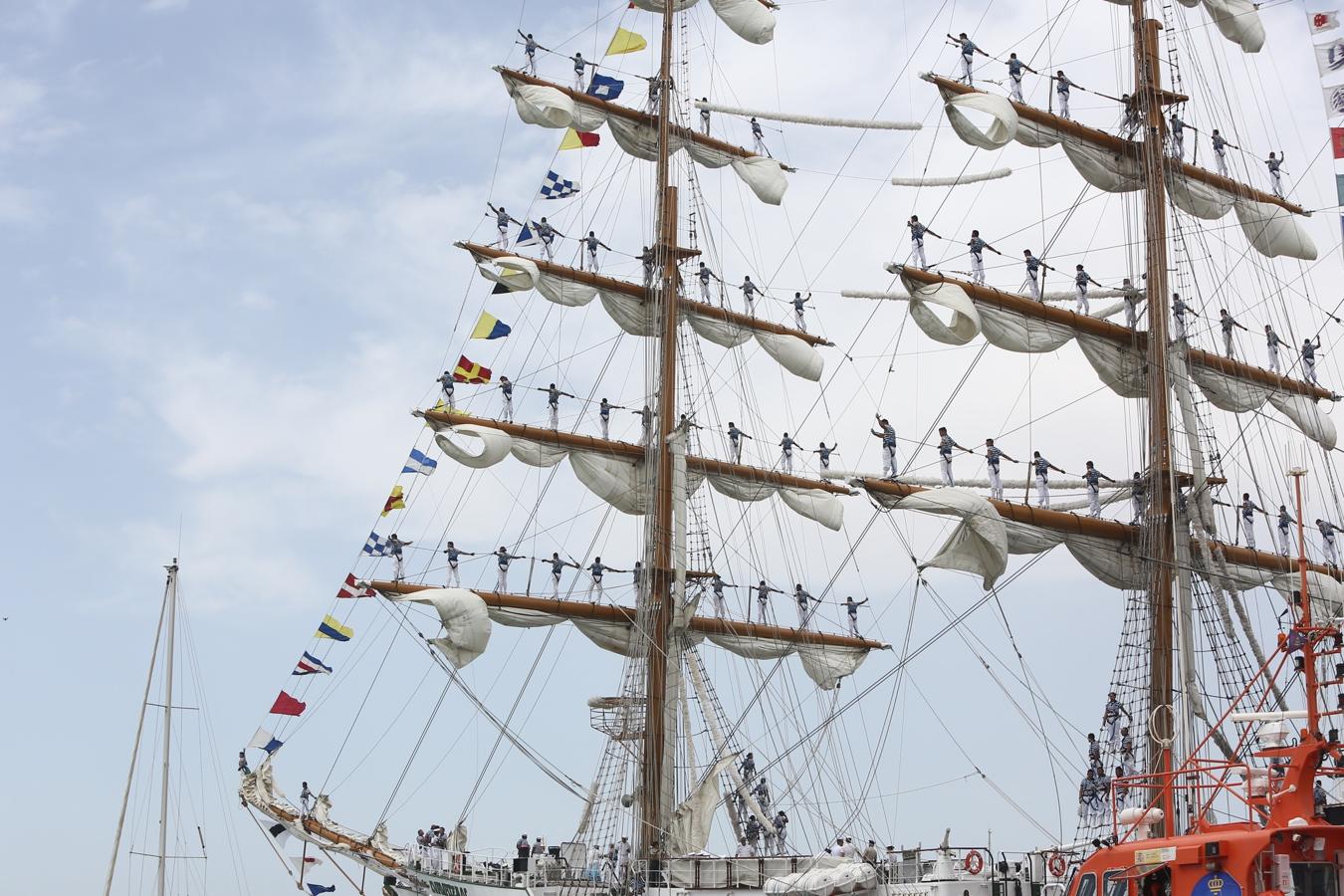 La salida de los veleros del puerto de Cádiz, en imágenes